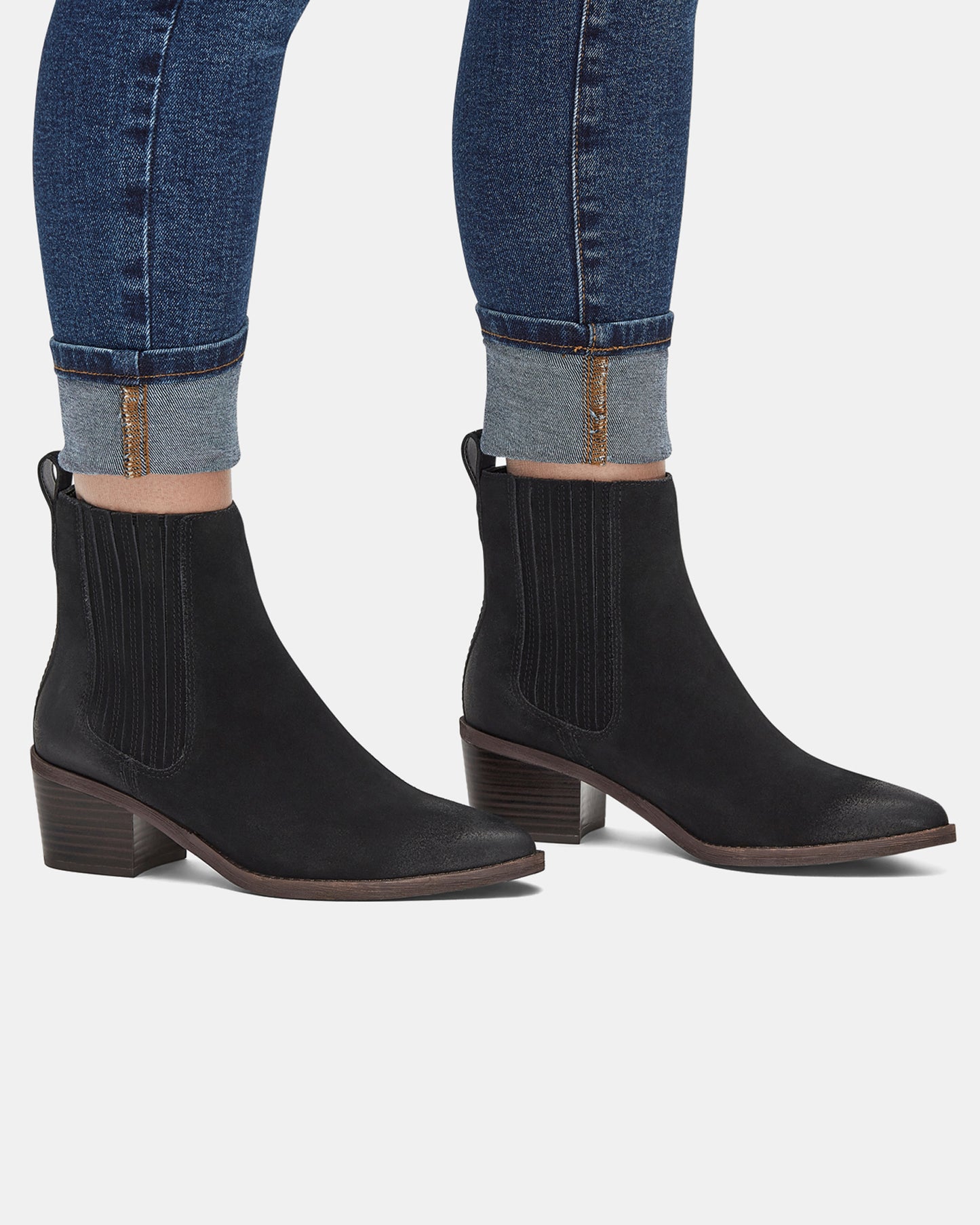 Morzine Top Black Suede