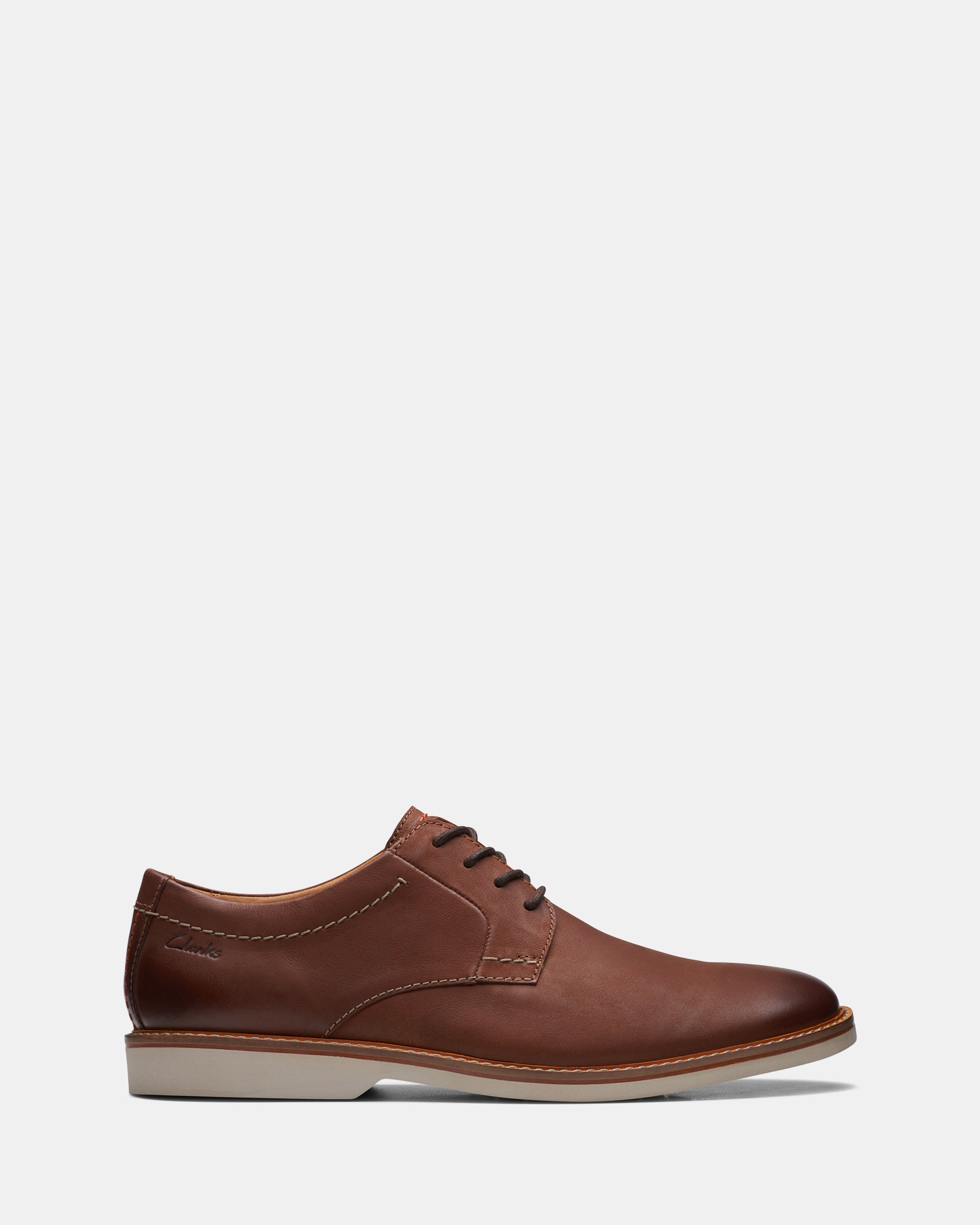 Atticus Ltlace Dark Tan Leather – Clarks - Main Image