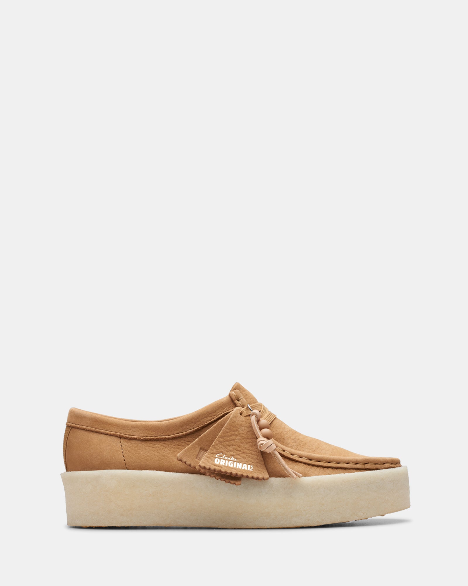 Clarks Originals Nubuck Clarks Shoes Wallabee (W) Mid Tan Nubuck