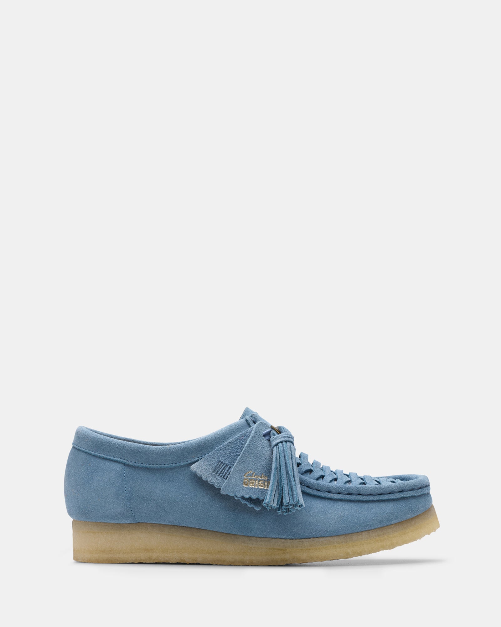 Wallabee Weave (w) Powder Blue Suede – Clarks