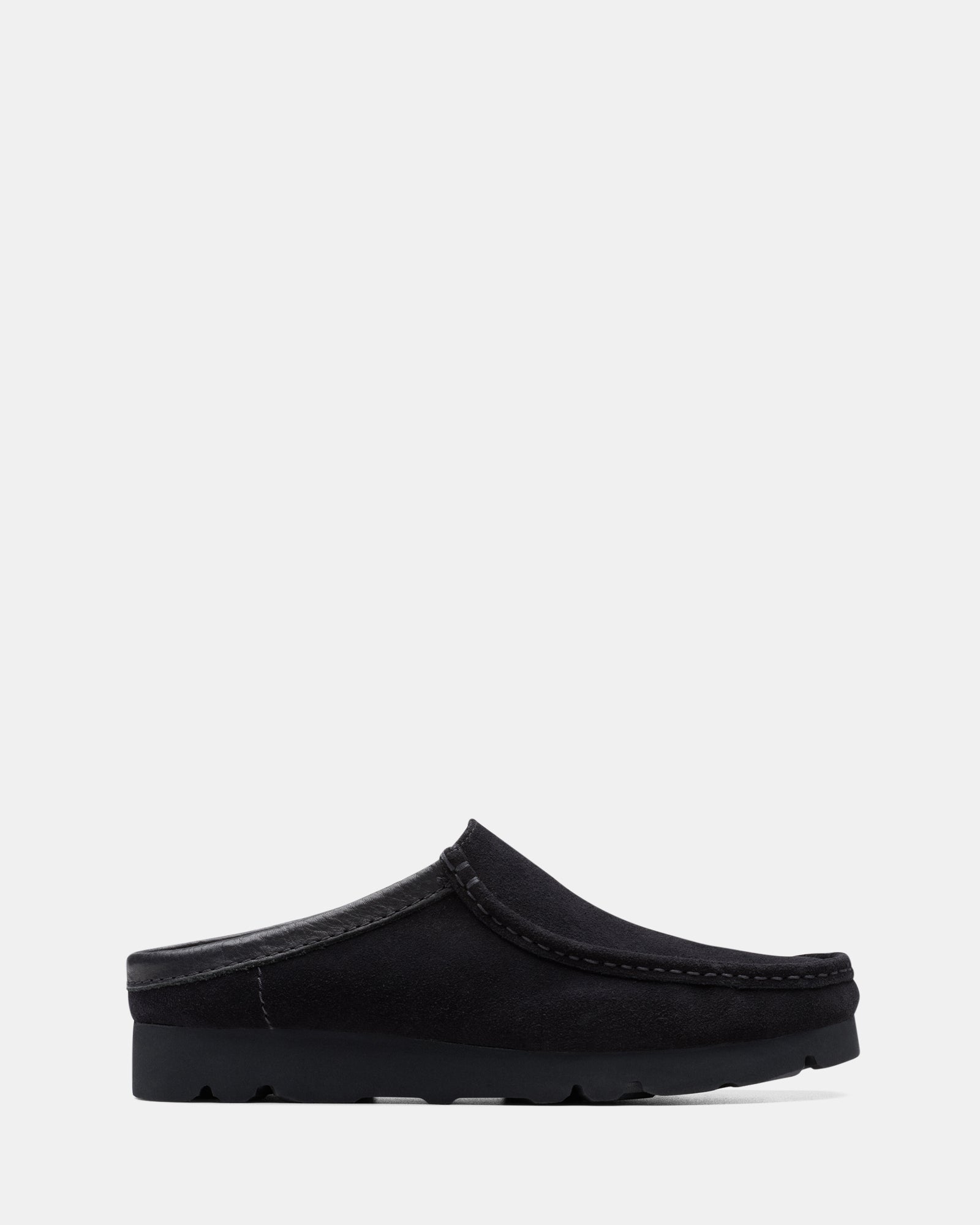 Wallabee Slip Black Suede – Clarks