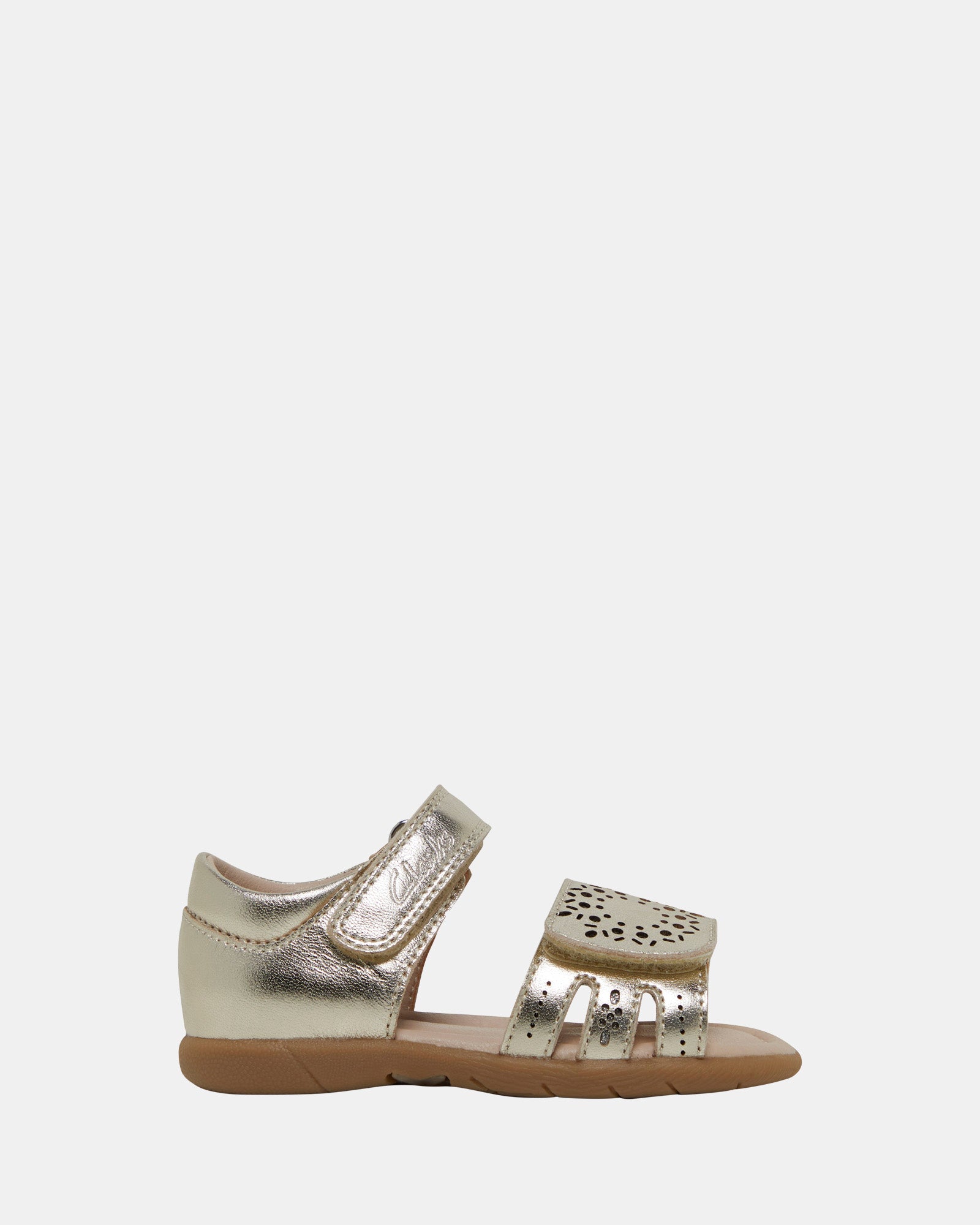 clarks sandals kids gold