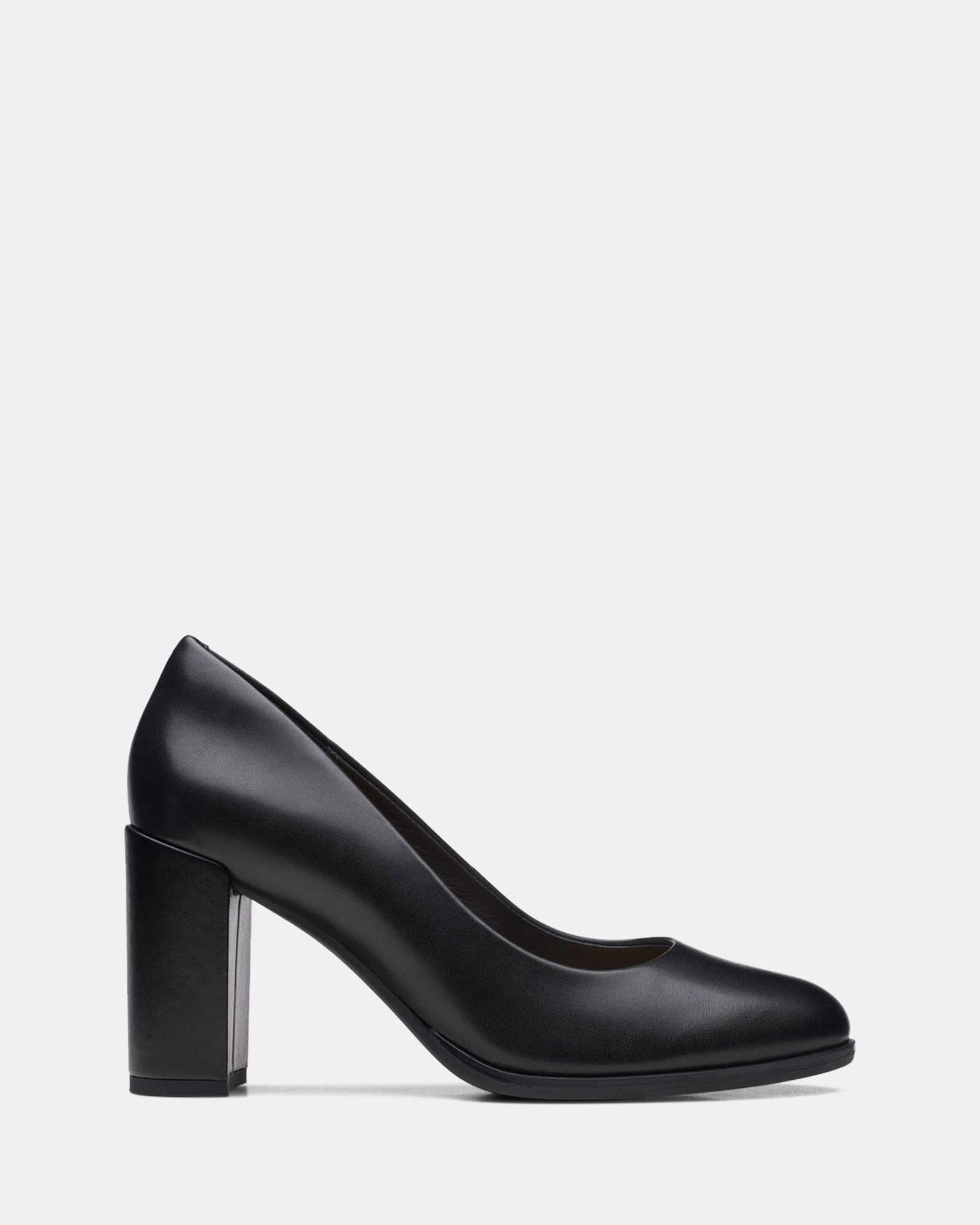 Freva85 Court Black Leather – Clarks