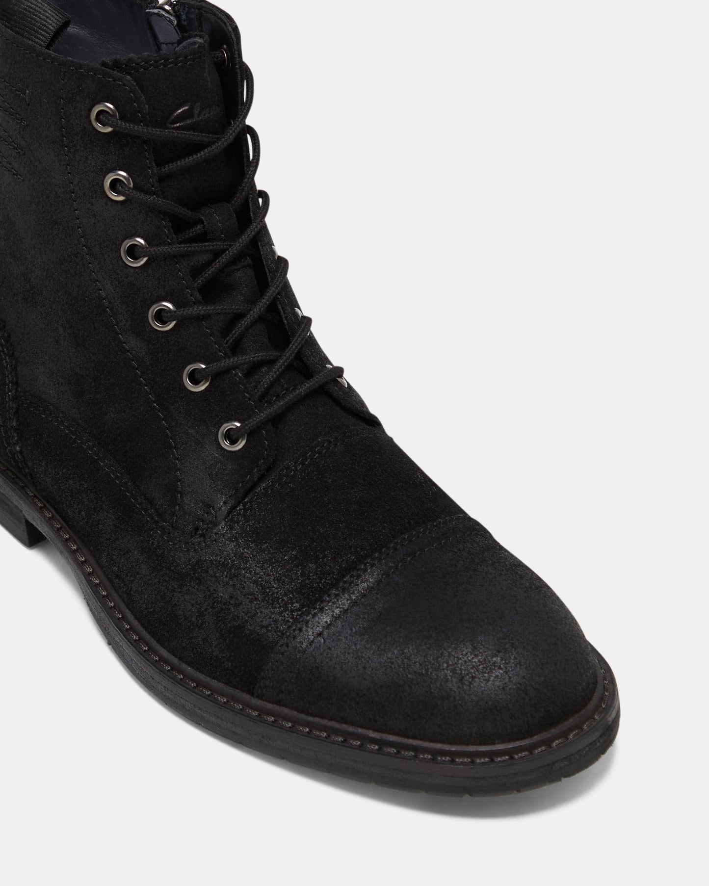 Clarkdale West Black Suede
