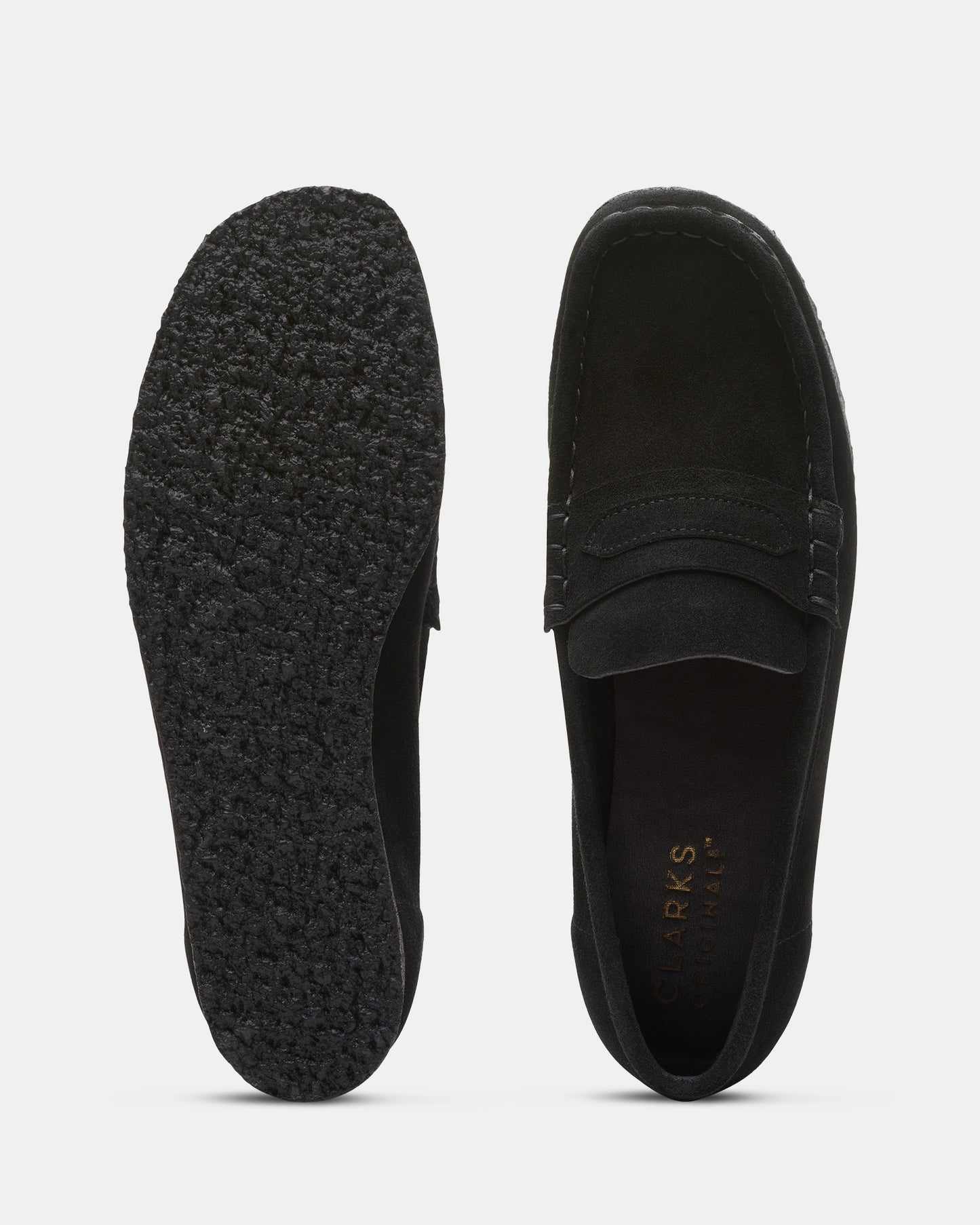 Wallabee Loafer Black Suede