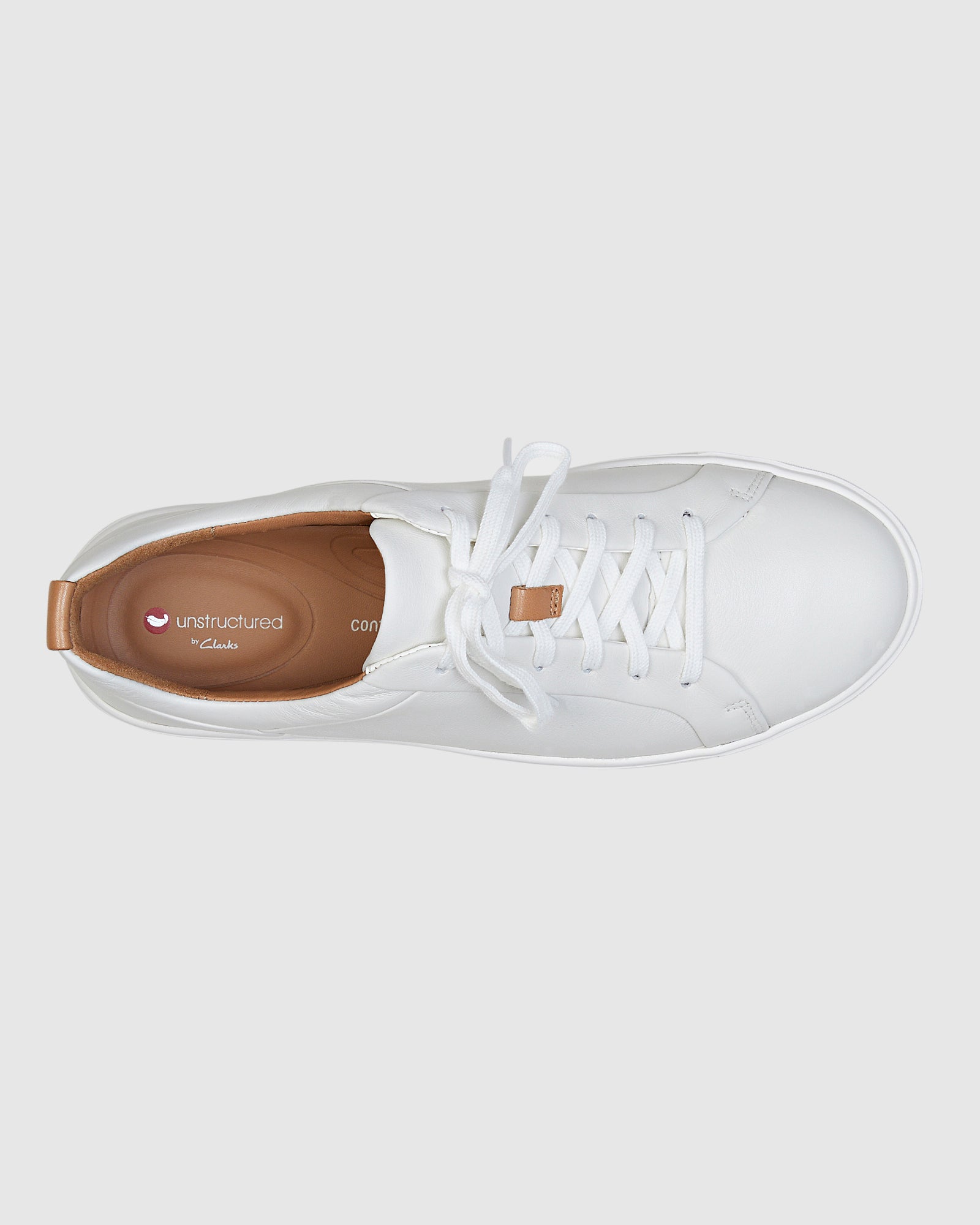 Clarks white leather sneakers sale