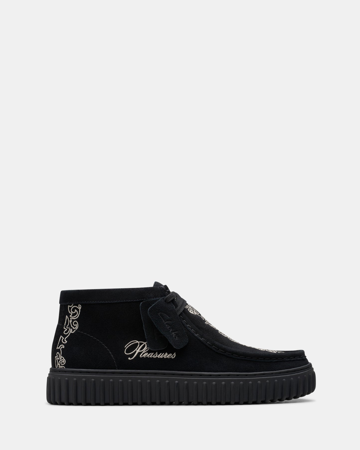 Torhill Woven Black Suede – Clarks