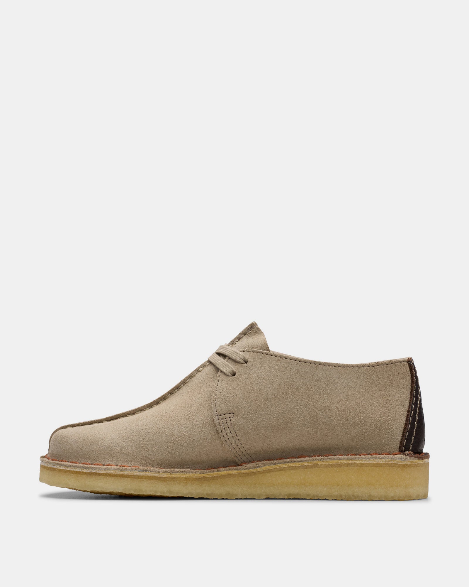 Clarks Women's Desert Trek Flats - Sand Suede – Clarks Australia