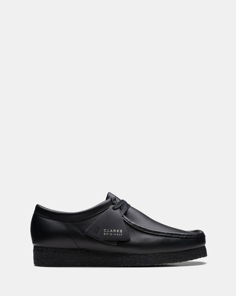 Wallabee (M) Black Leather – Clarks
