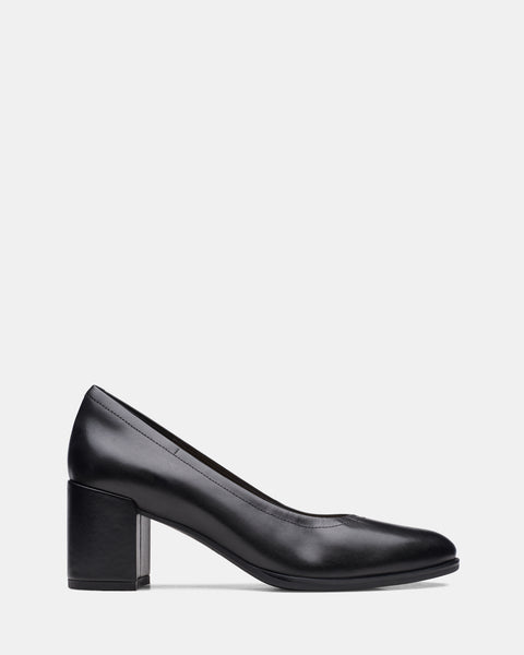 Freva55 Court Black Leather – Clarks