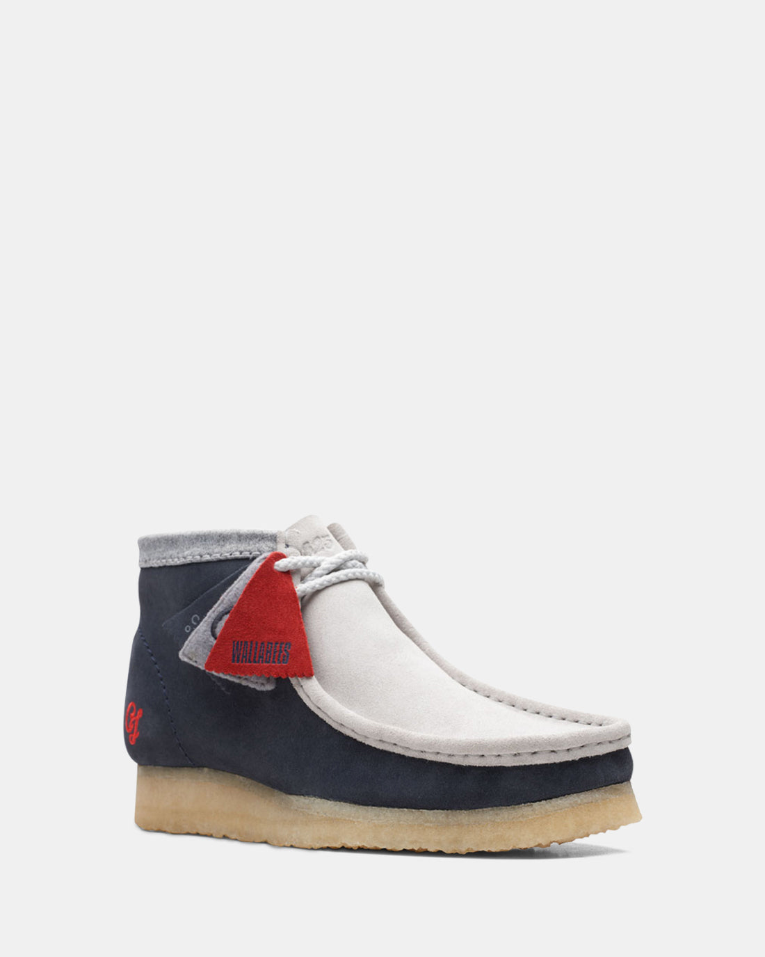 Navy blue wallabee best sale clarks