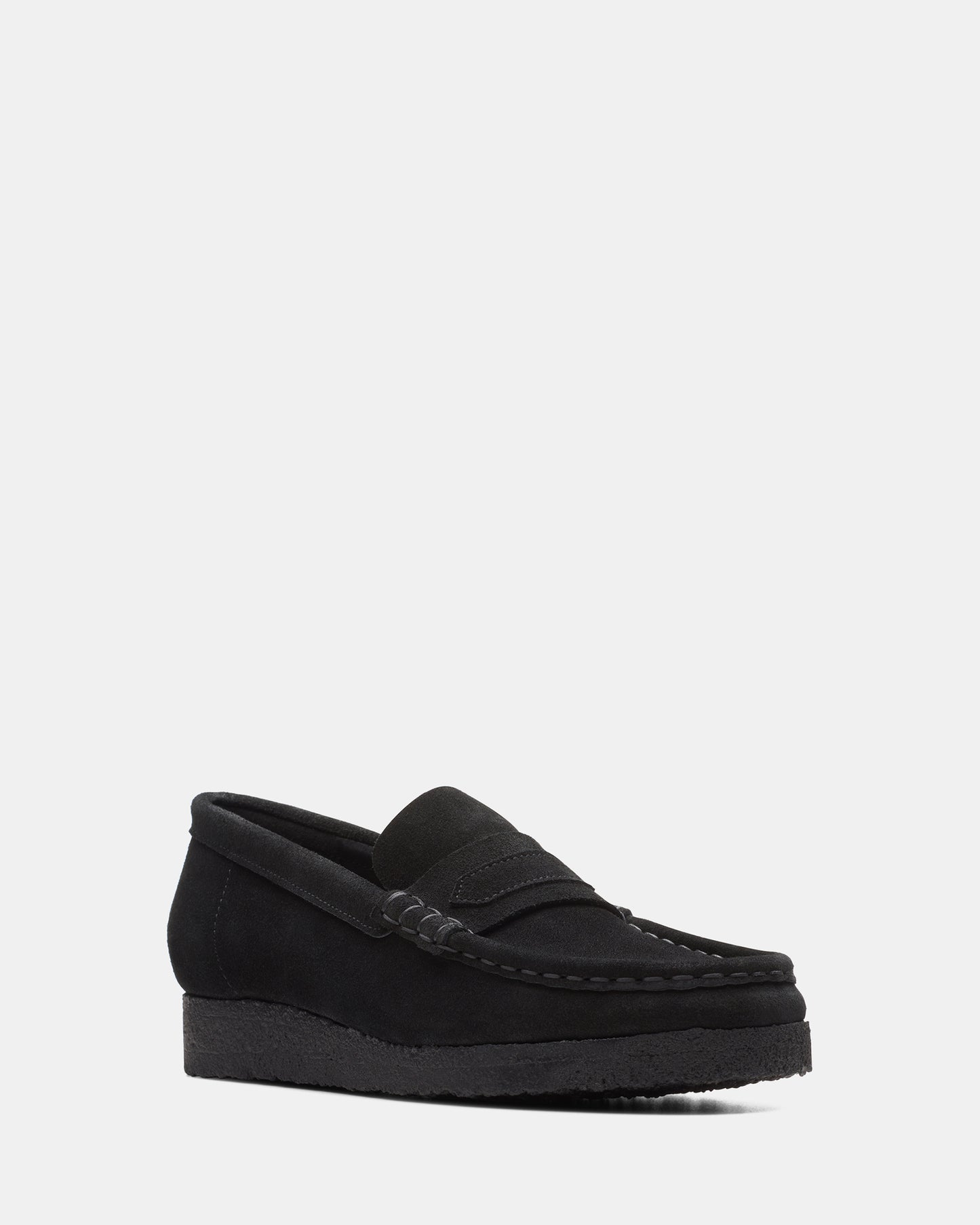 Wallabee Loafer Black Suede