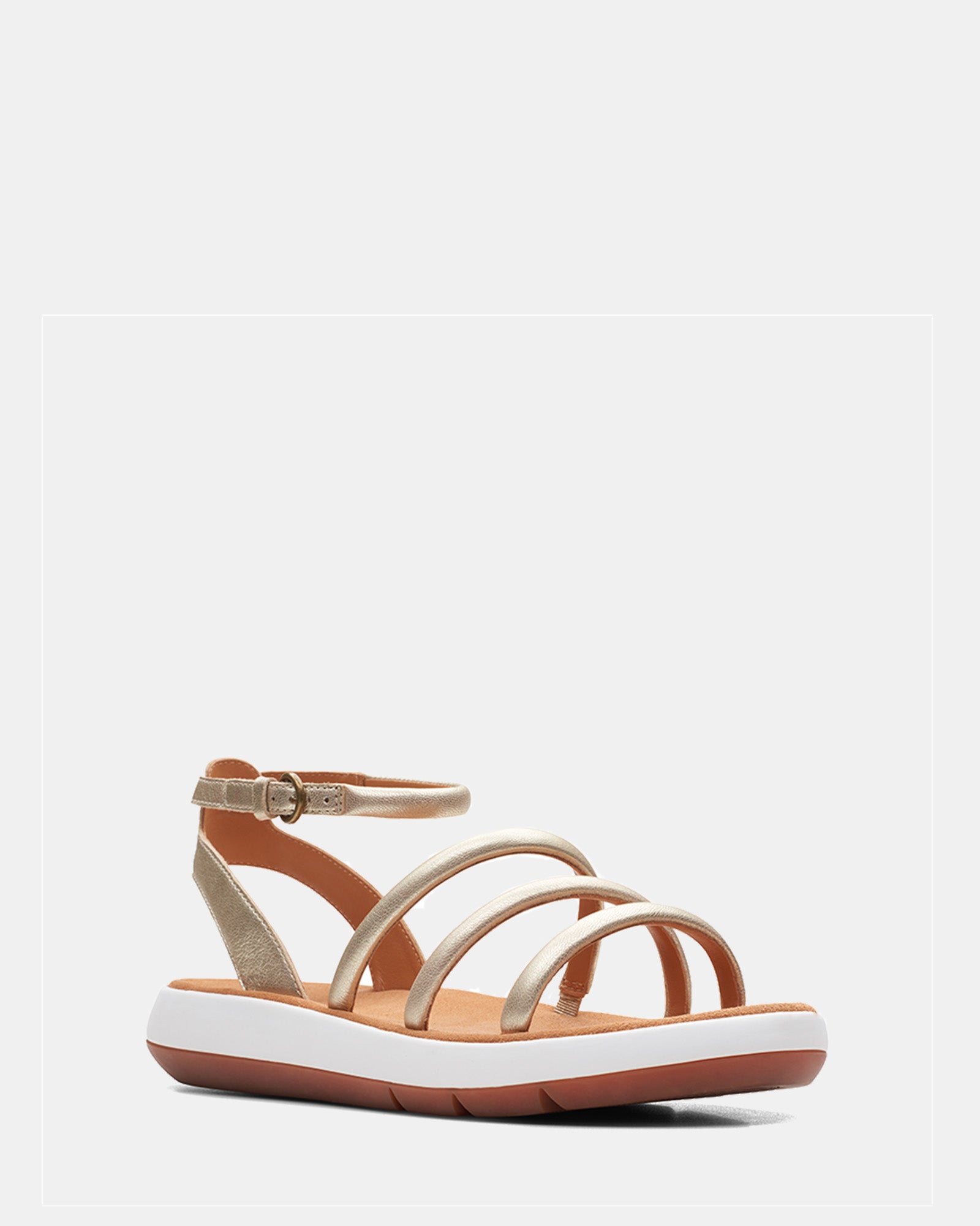 Clarks champagne sandals sale