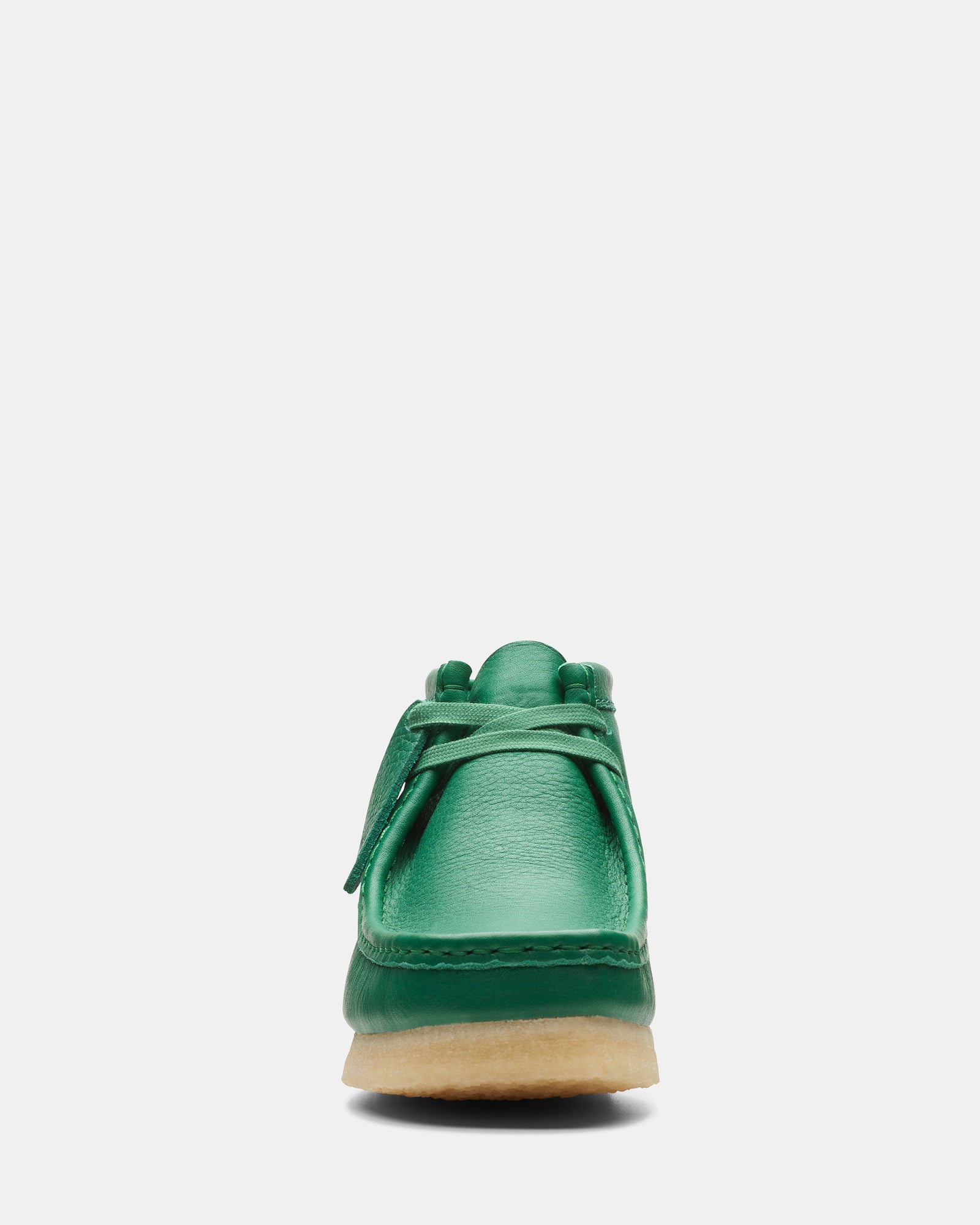 Wallabee Boot. W Cactus Green Lea Clarks