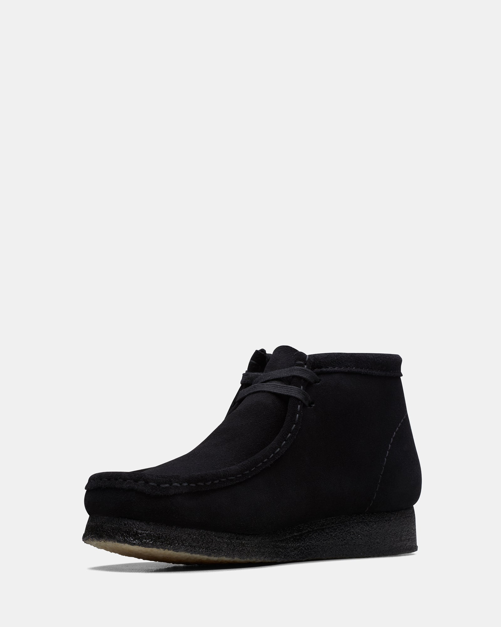 Clarks wallabee boot deals black suede