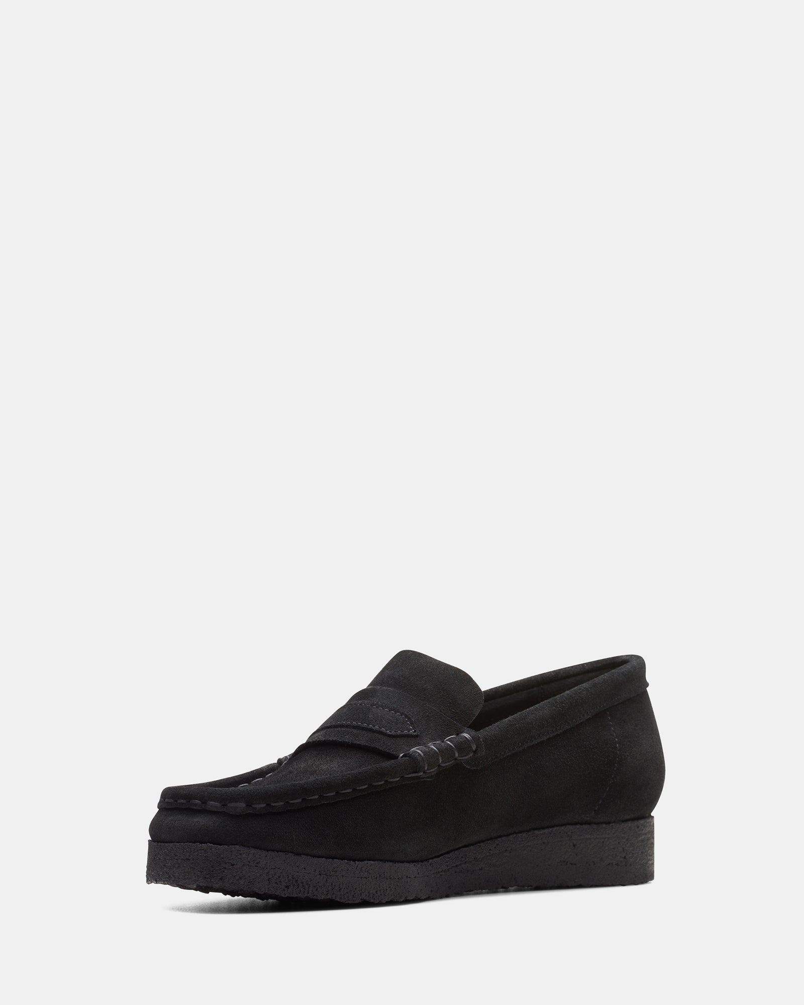 Wallabee Loafer Black Suede – Clarks
