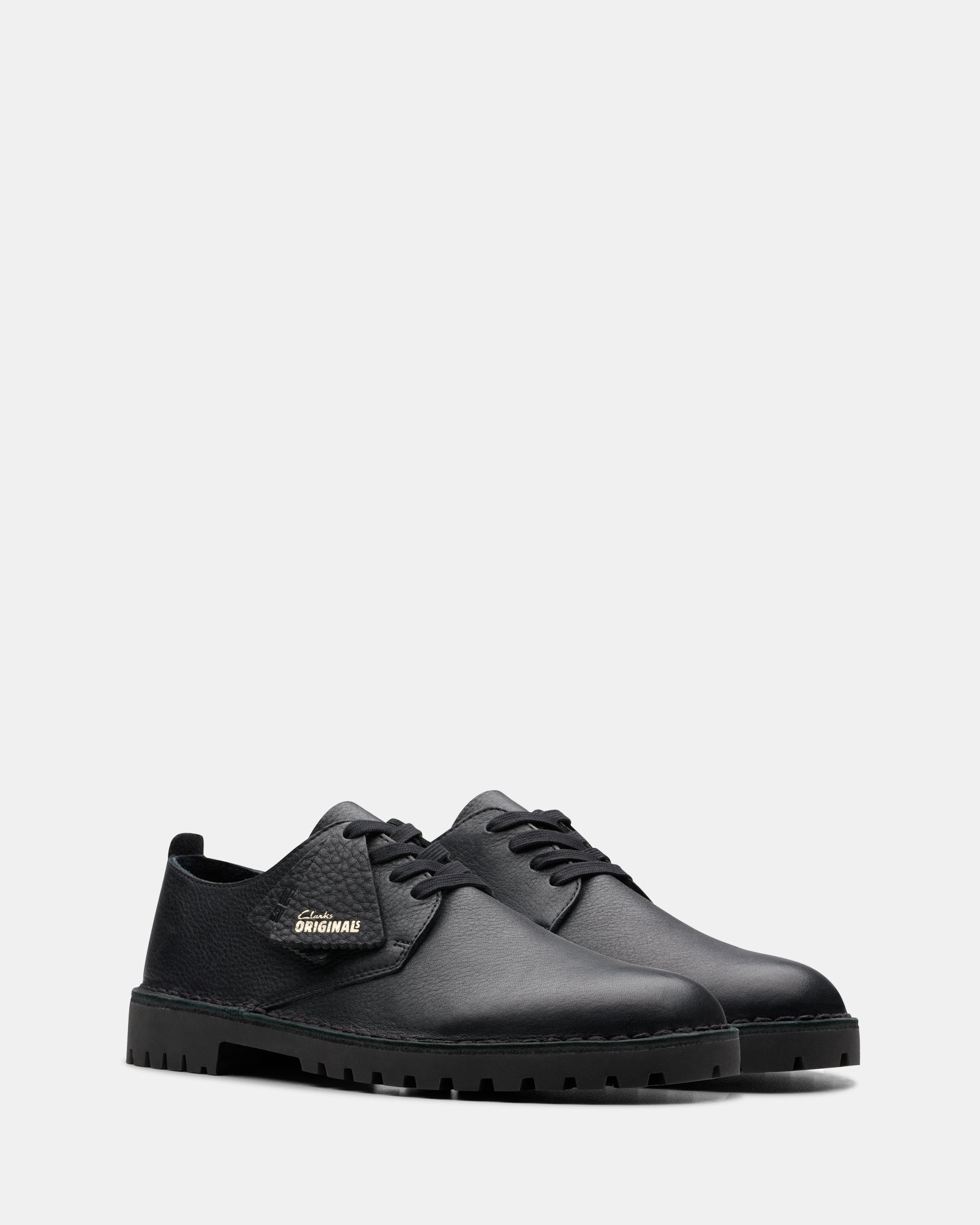 Desert Rock Lo Black Leather – Clarks - Main Image