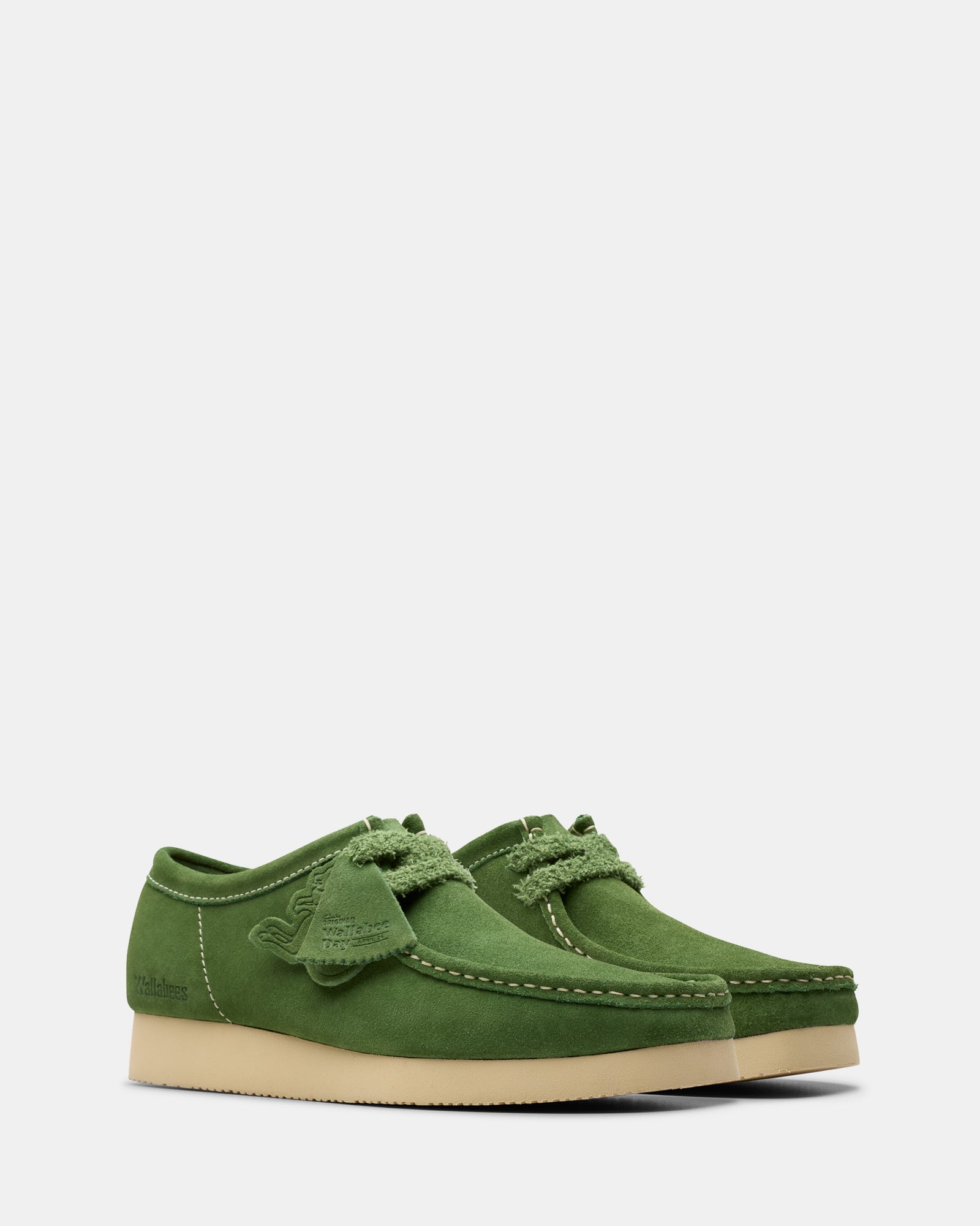 Wallabee 2604 (m) Green Suede – Clarks