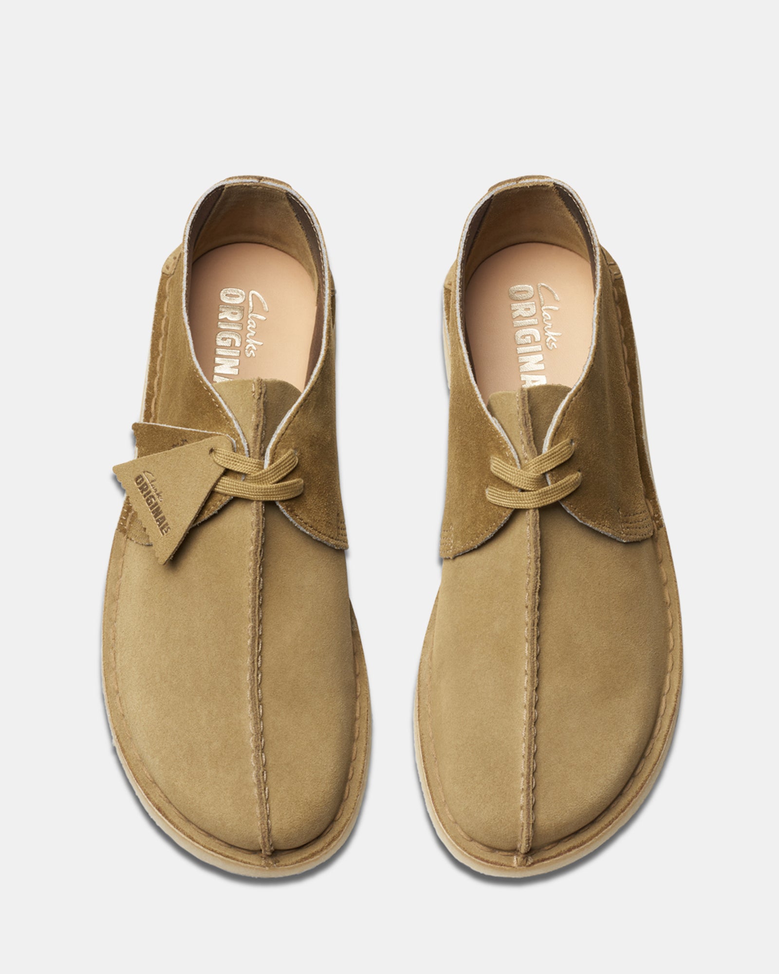 Clarks desert trek tan leather best sale