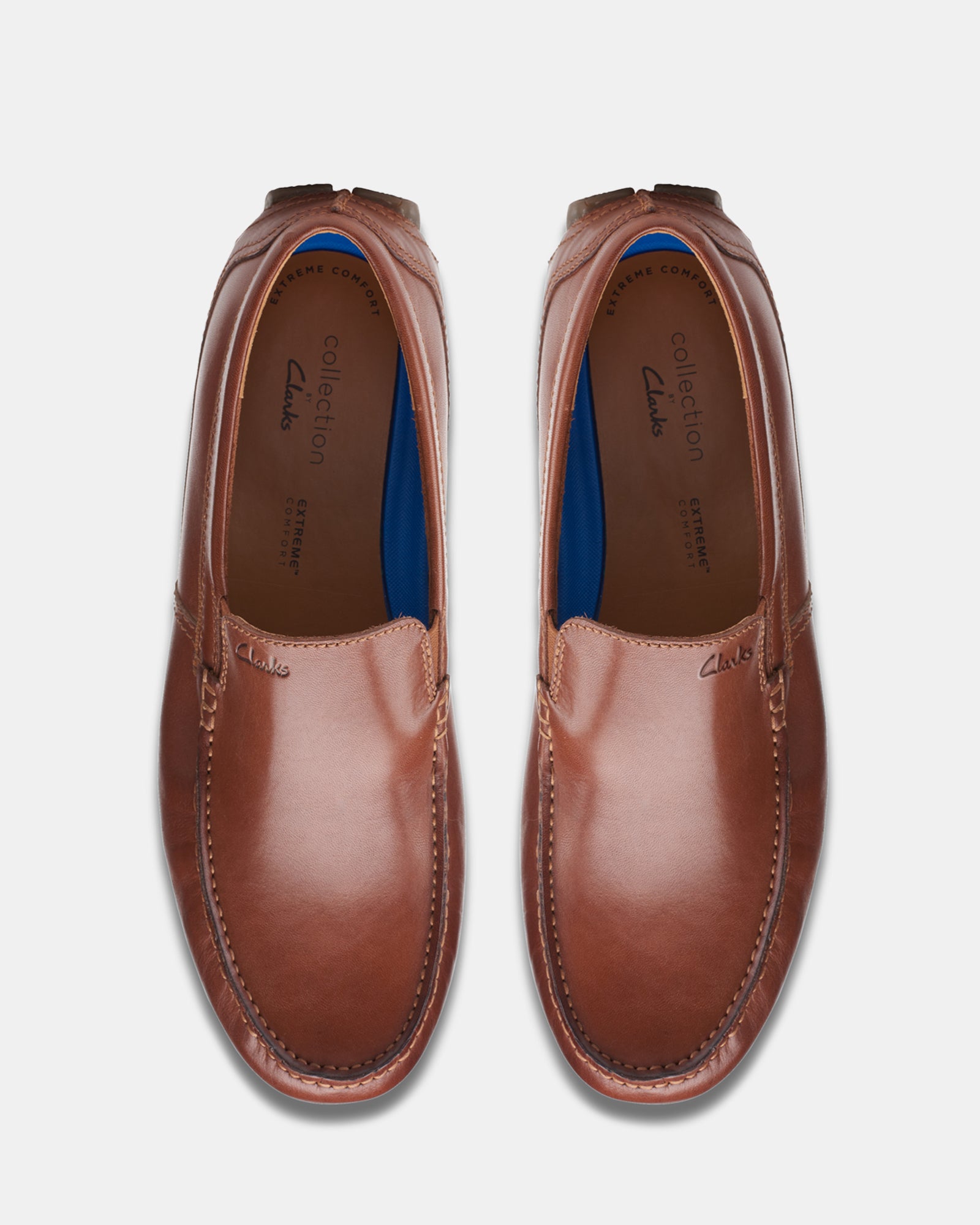 Markman Plain Dark Tan Leather – Clarks - Main Image