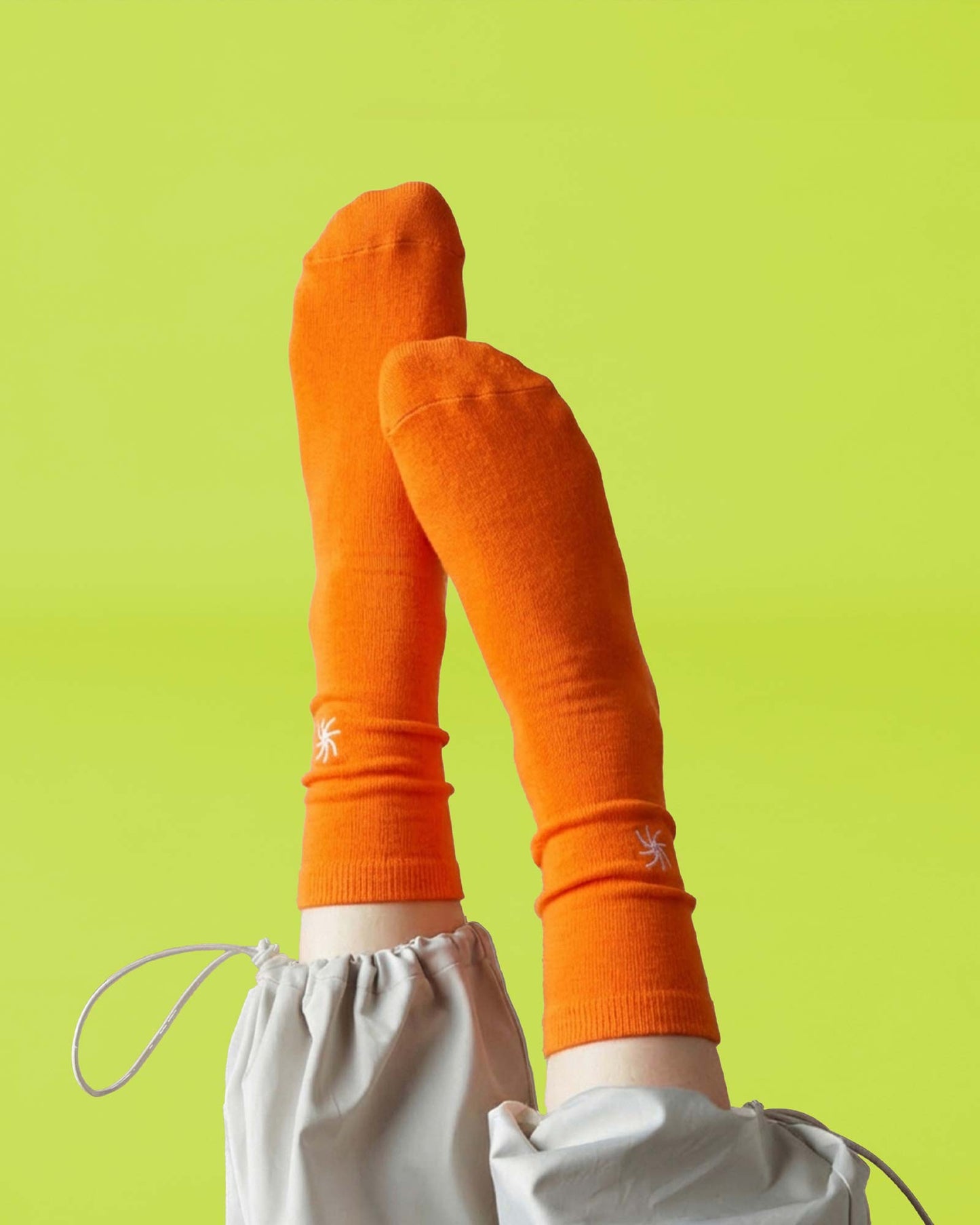 Crew-Sock-Bright-PInk-Multi-Orange