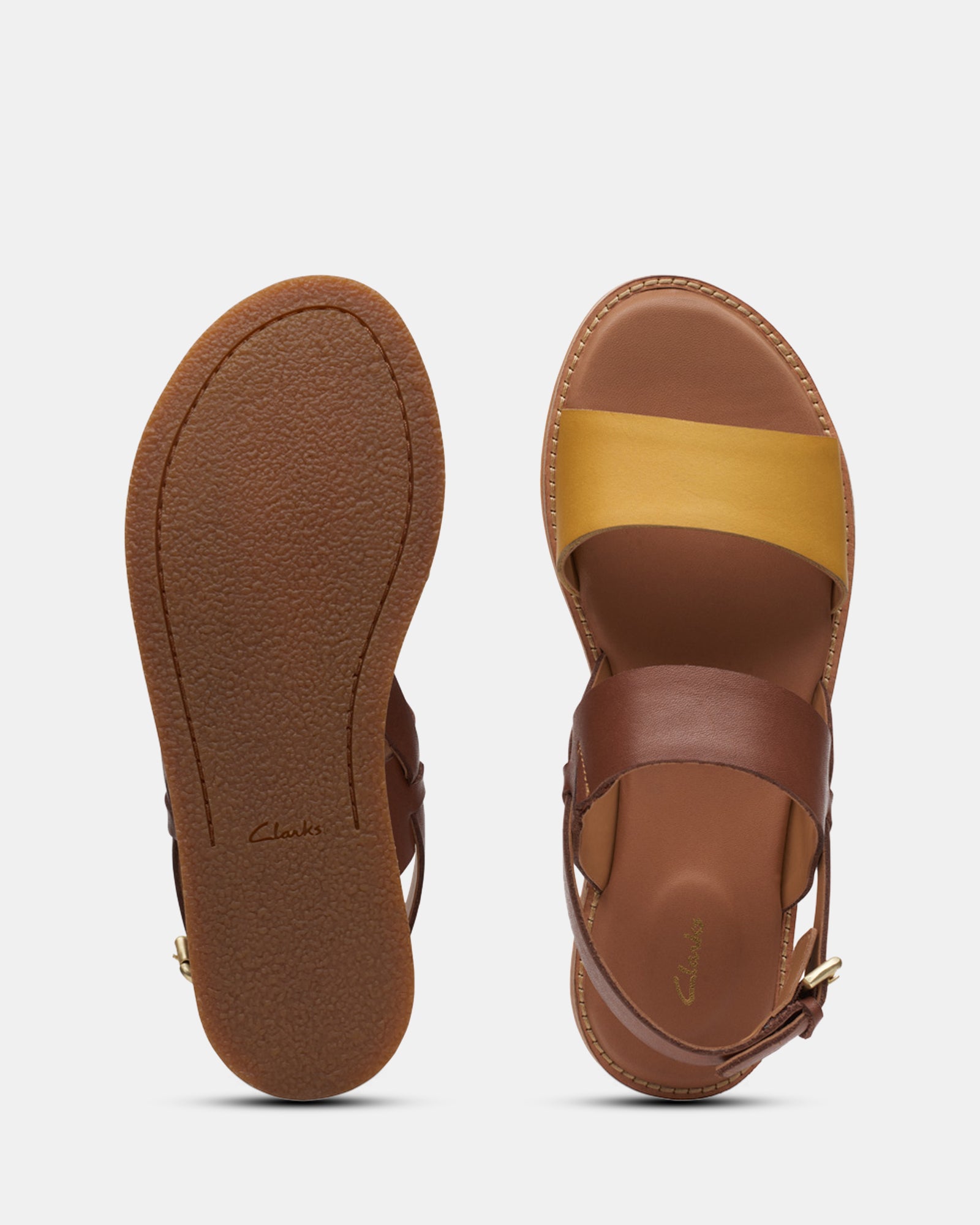 Clarks ladies tan sandals sale