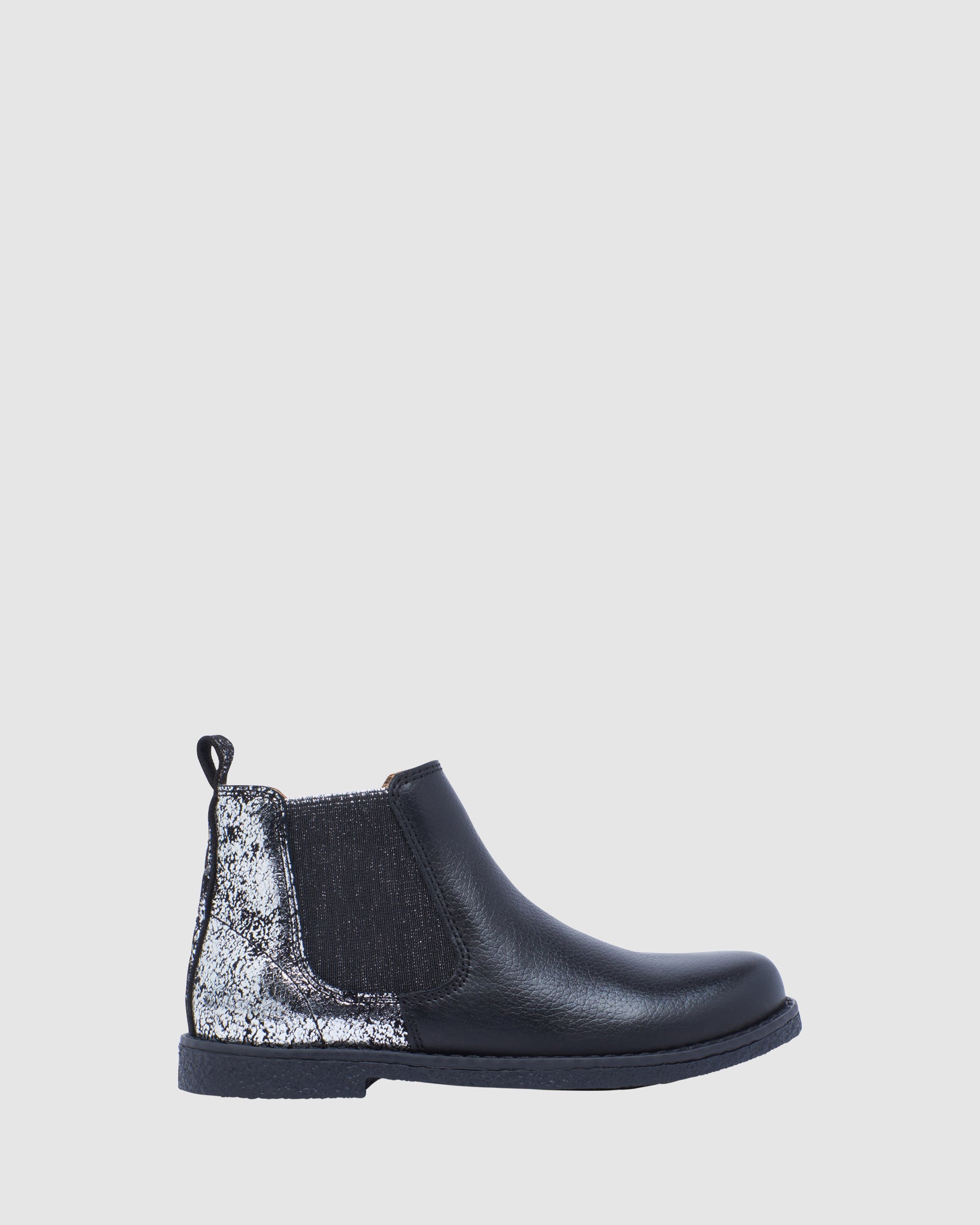 Black and sale silver chelsea boots