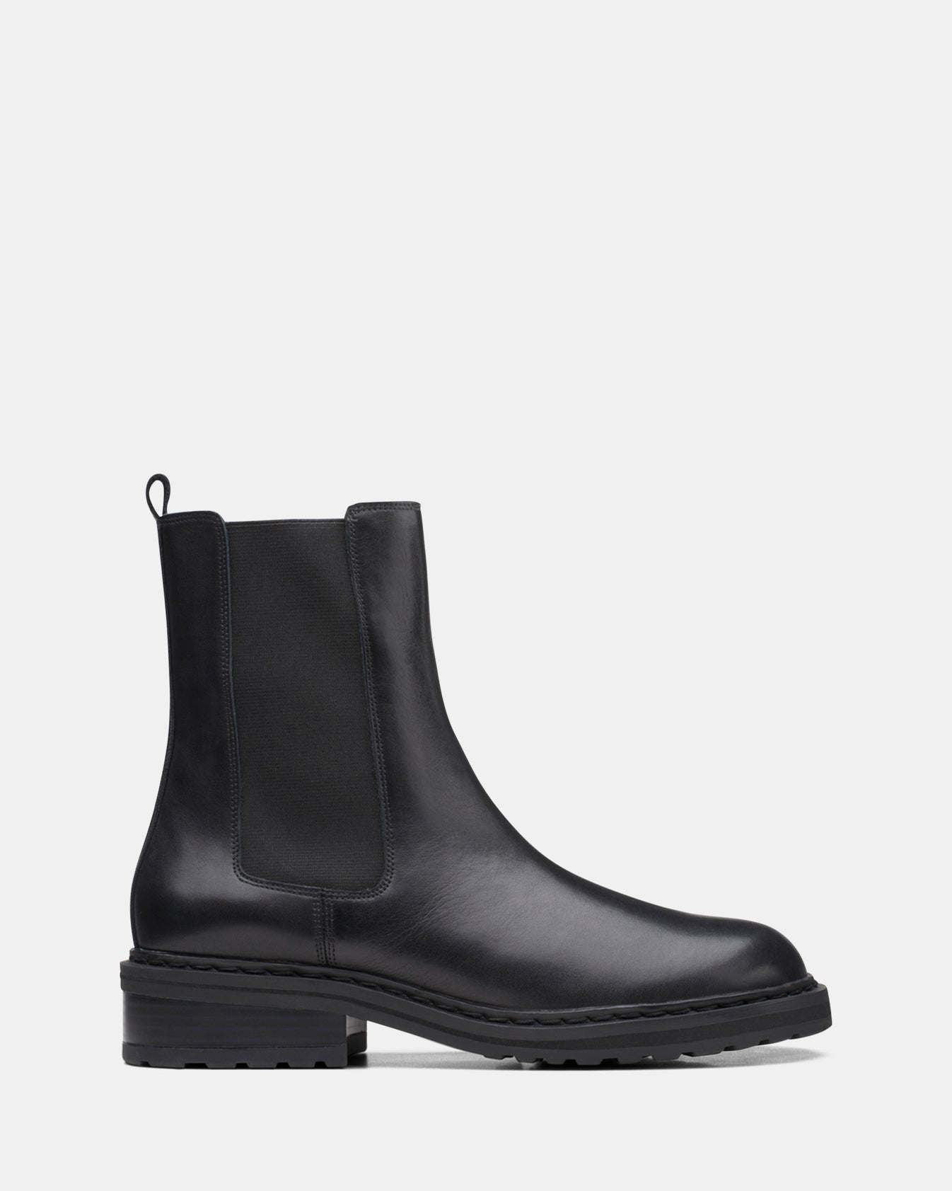 Tilham Chelsea Black Leather – Clarks