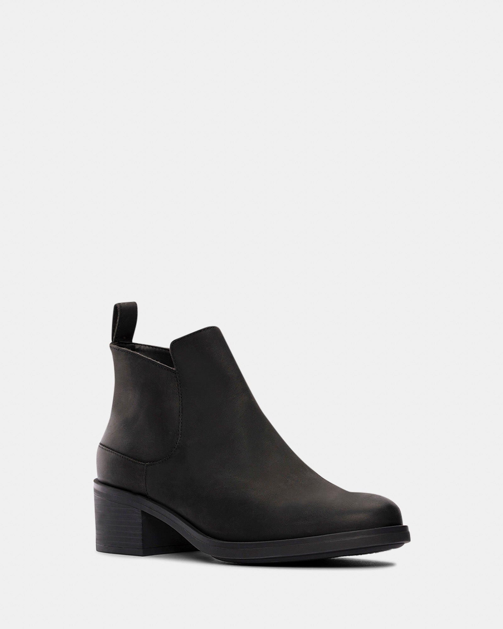 Black leather store clarks boots