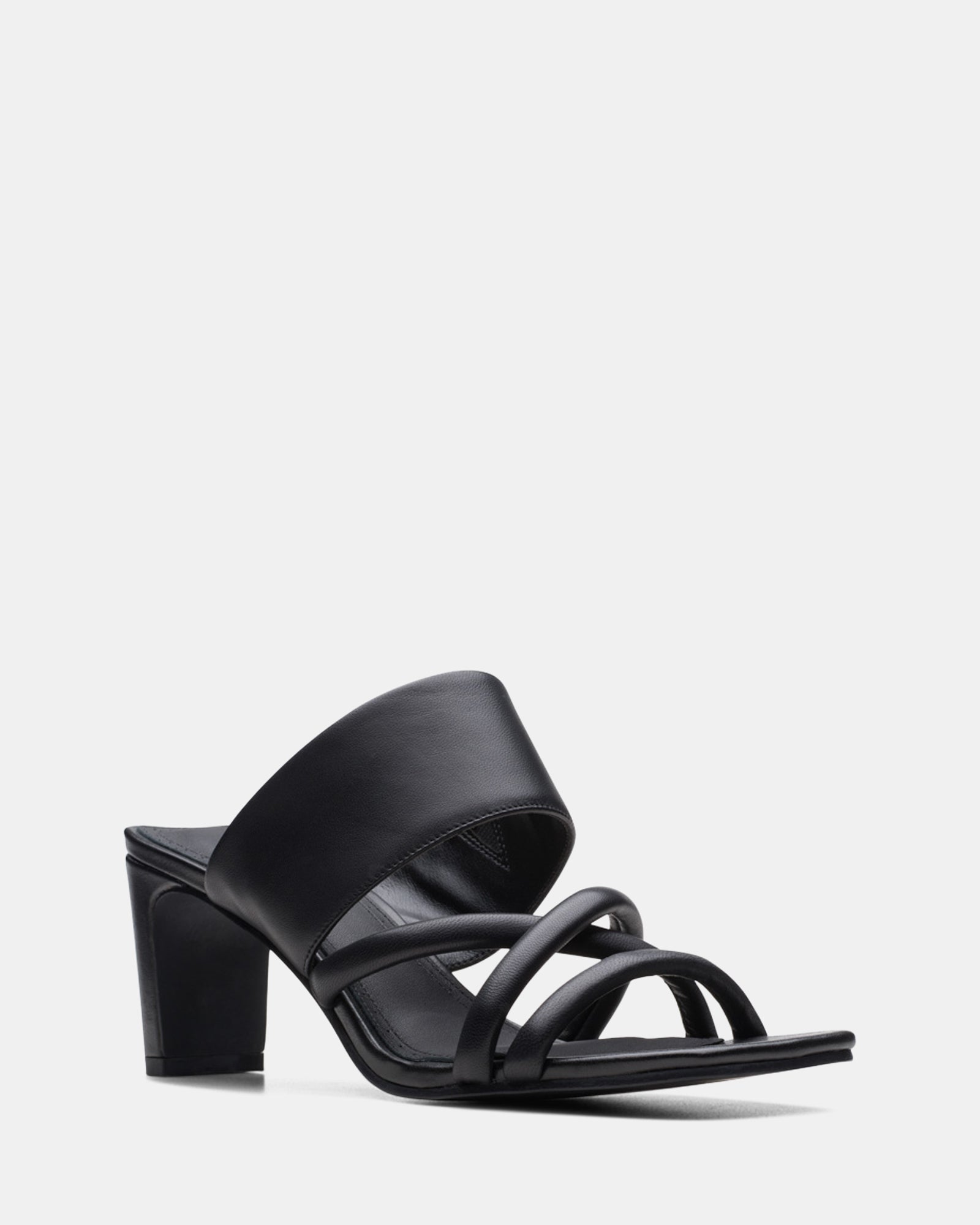 Clarks black on sale leather mules