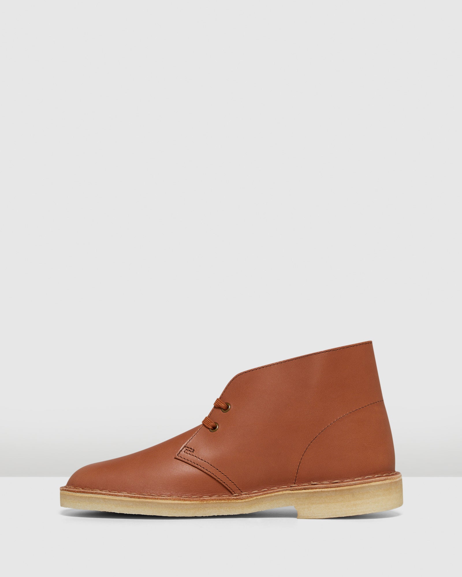 Clarks dark store tan leather