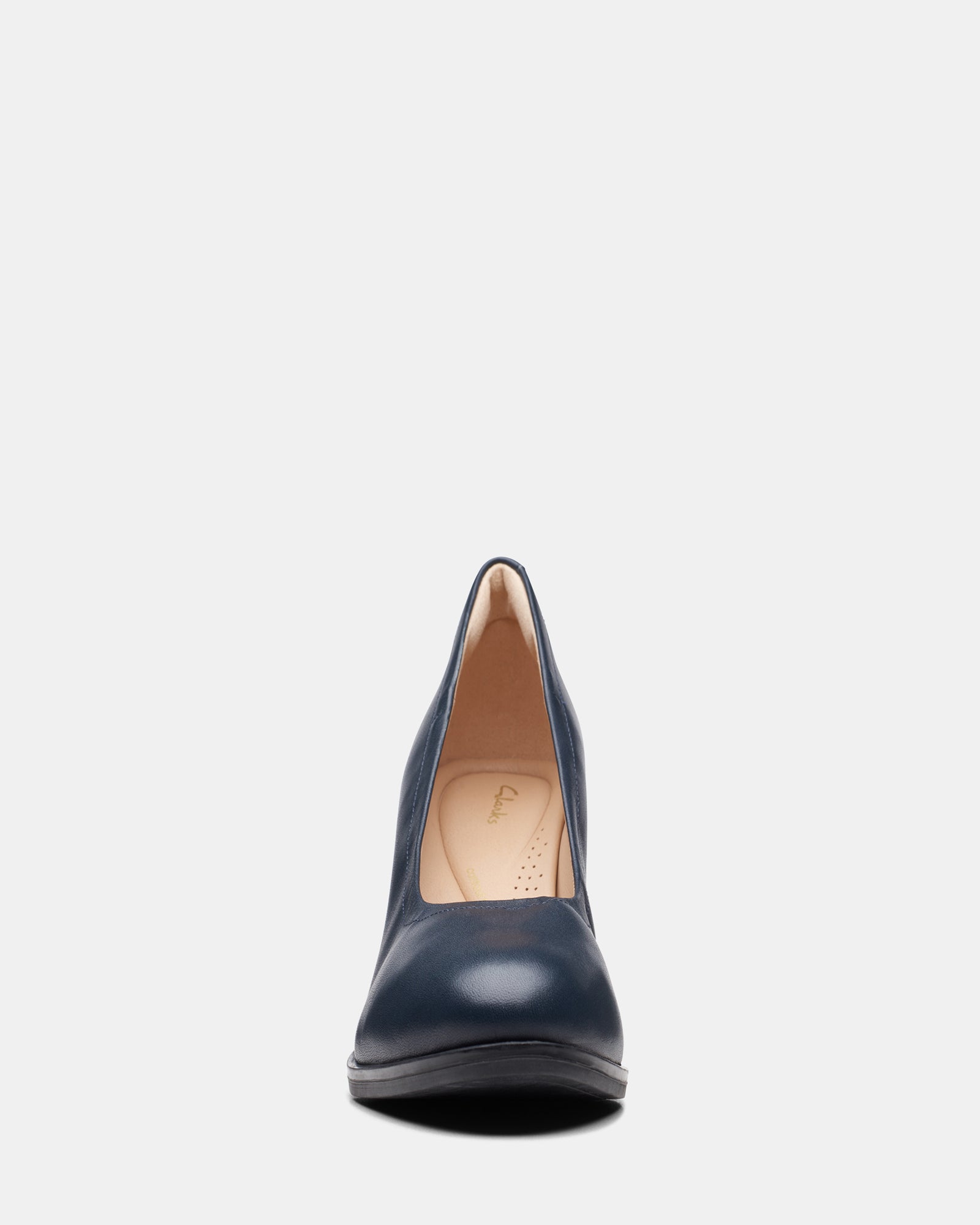 Shops clarks navy shoes