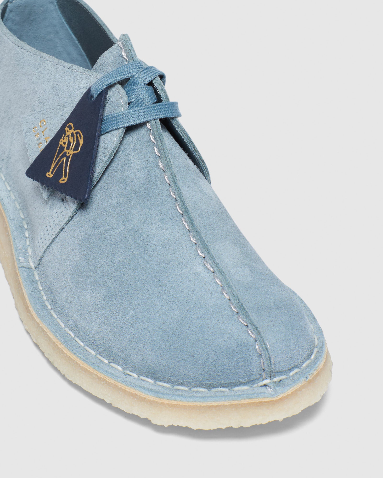 Baby blue desert clarks best sale