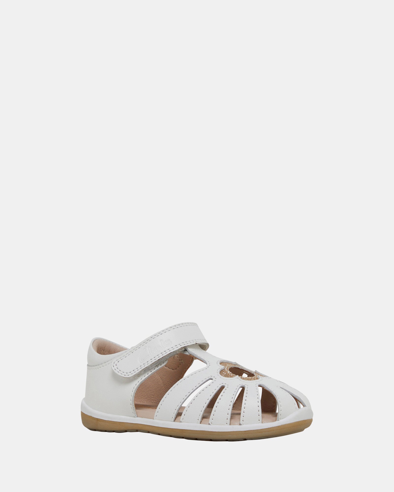 Clarks girls white hotsell sandals