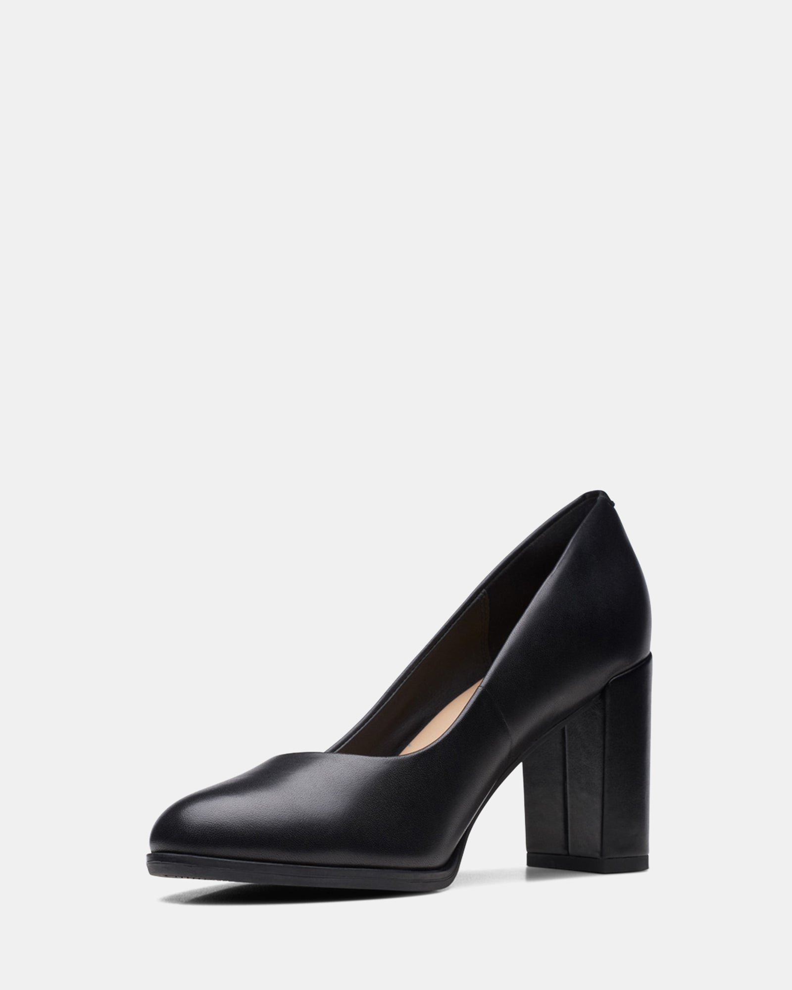 Clarks black court clearance shoes