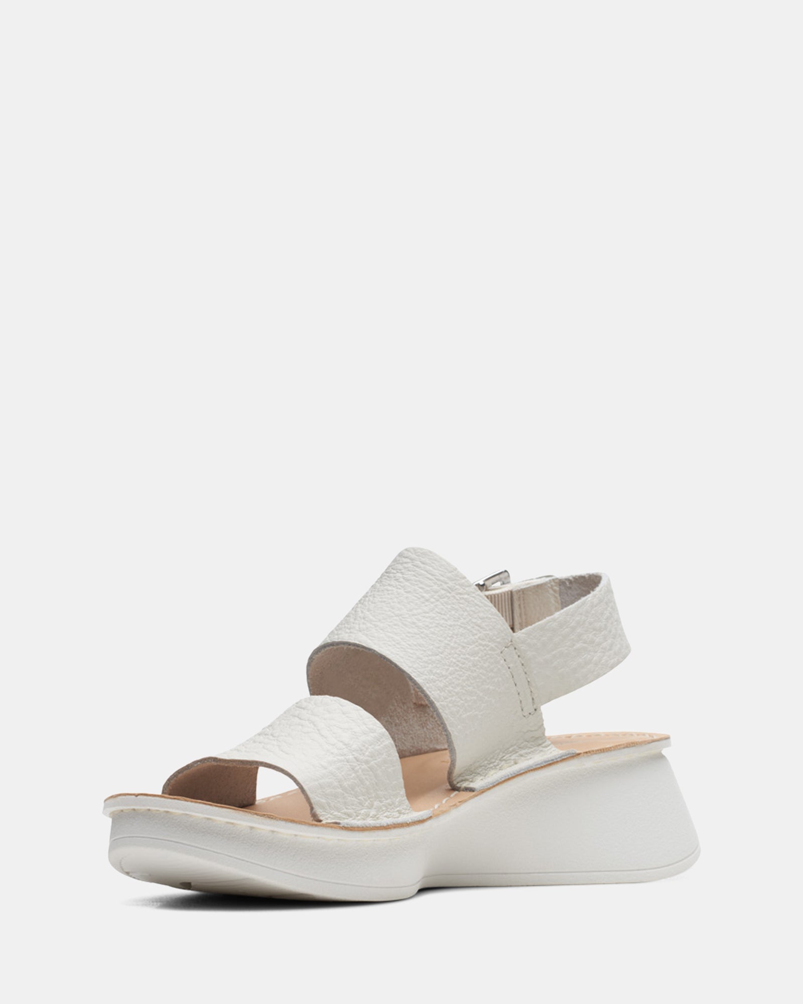 Clarks womens cheap white sandals