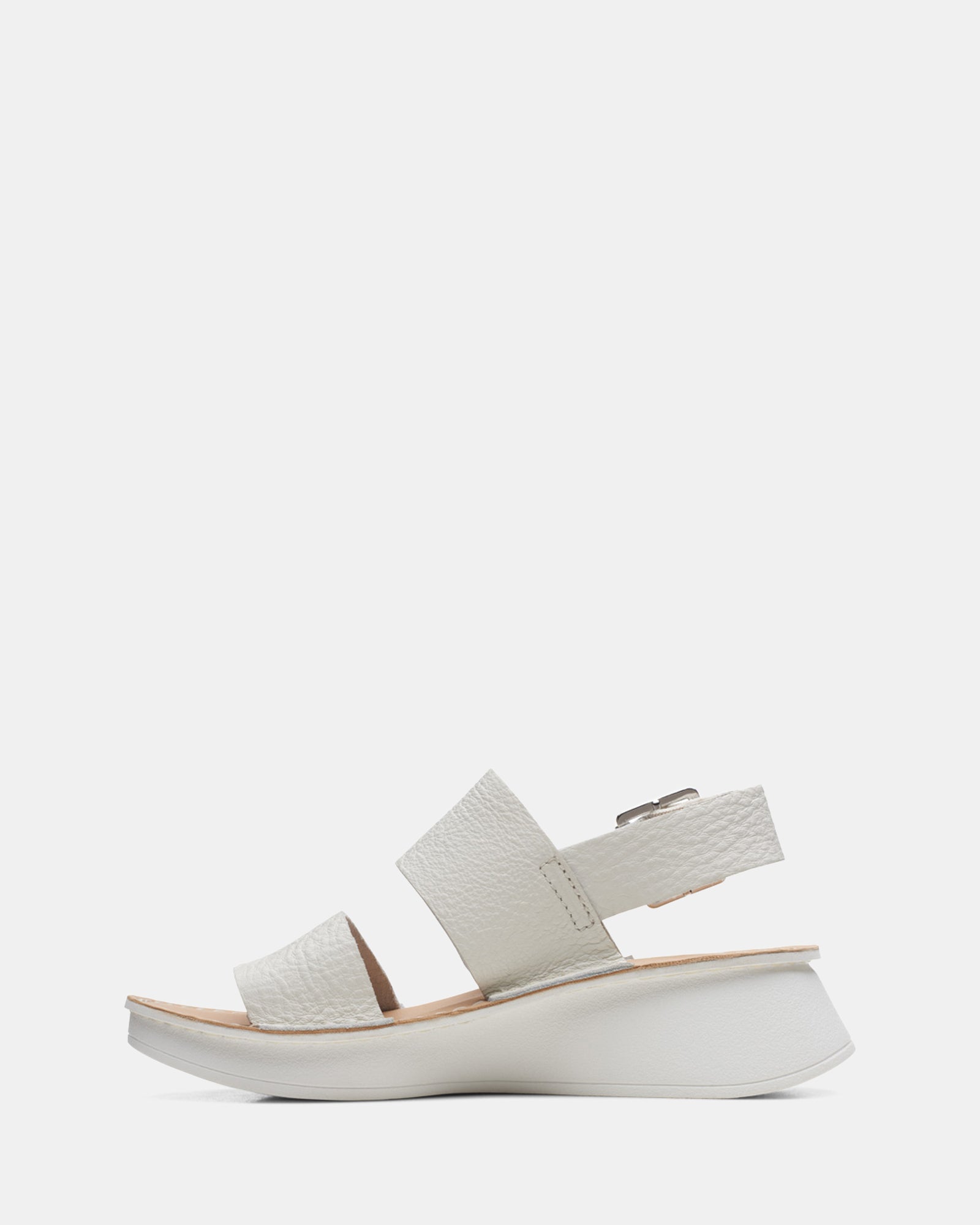 Clarks white 2025 leather sandals