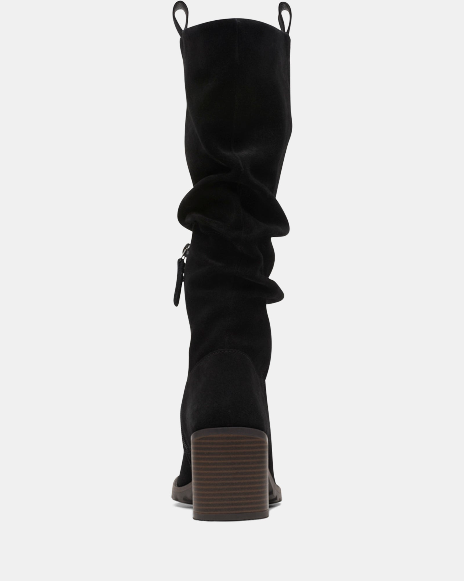 Clarks black suede deals knee high boots