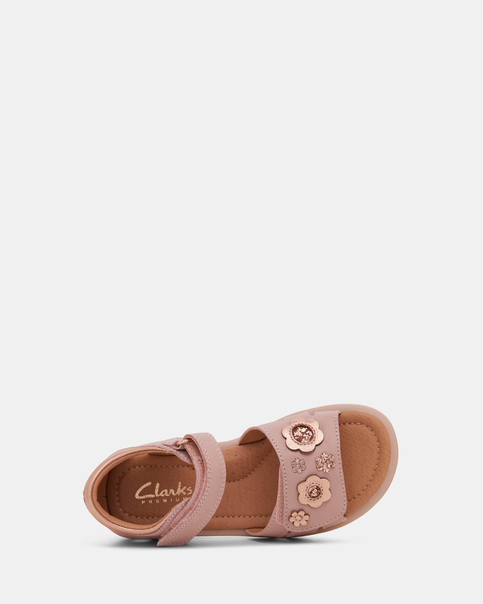 Clarks rose top gold sandals