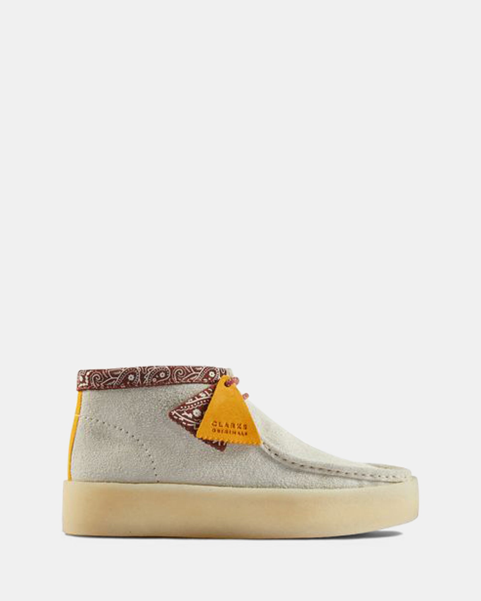 Wallabee Cup Boot White Interest Clarks